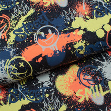 Tissu en ligne Québec jersey de coton lyvra motif pour adolescent. Online canadian fabric store cotton spandex jersey knit with teen print.