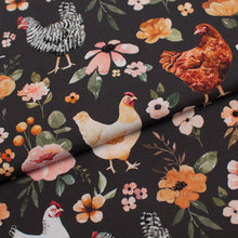 POULE FONCÉ <br> 100% coton <br> popeline