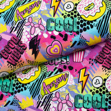Tissus en ligne Québec french terry de coton lycra motifs d'adolescent style manga cool. Online fabric store cotton spandex french terry knit with manga teen pattern.