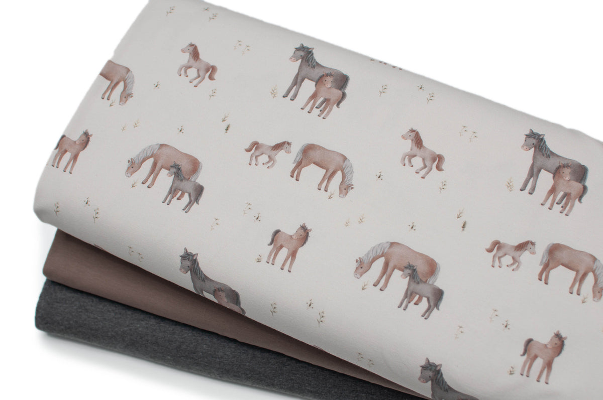 Tissu nid d'abeille maille - CHEVAL BLANC - Vert de gris - 100% coton Tissu nid d'abeille maille - CHEVAL BLANC - Vert de gris - 100% coton