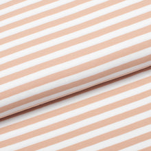 Tissu en ligne Québec jersey de coton lycra motif à rayure. Online fabric store cotton spandex stripped jersey knit.