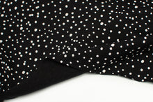 Tissu en ligne Québec jersey de coton spandex à pois. Online fabric dot cotton lycra jersey knit.