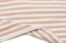 Tissu en ligne Québec jersey de coton lycra motif à rayure. Online fabric store cotton spandex stripped jersey knit.