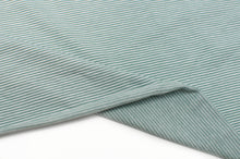 GREEN AND WHITE 1MM<br> cotton/spandex<br> Dyed to the strand