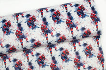 Tissu en ligne Québec double side minky / squish motif de joueurs de hockey de Montréal. Online fabric double side minky / squish with ice hockey players.