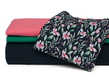 FLOWER AND FOLIAGE<br> cotton/spandex<br> french terry