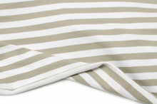 Tissu en ligne Québec jersey de coton lycra motif à rayure de 1 cm. Online fabric store cotton spandex stripped jersey knit.