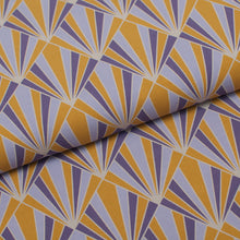 Tissu en ligne Québec jersey de coton lycra motif de losange retro vintage. Online fabric cotton spandex jersey knit with retro design.