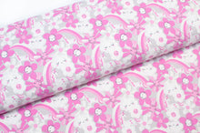 Tissu en ligne jersey de coton réactif aux UV. Change de couleur au soleil. Online fabric cotton jersey knit colorchanging with sun and UV.