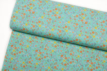 Tissu en ligne Québec jersey de coton lycra motif de fleurs. Online fabric cotton spandex jersey knit with flowers.
