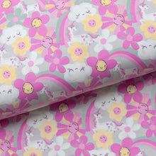Tissu en ligne jersey de coton réactif aux UV. Change de couleur au soleil. Online fabric cotton jersey knit colorchanging with sun and UV.