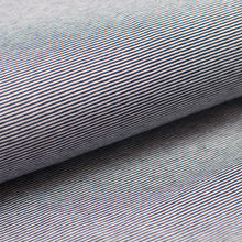 NAVY AND WHITE 1MM<br> cotton/spandex<br> Dyed to the strand