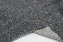 GRIS FONCÉ CHINÉ<br>coton/polyester/spandex<br>french terry brossé