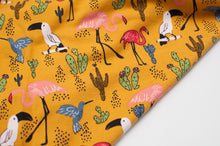 YELLOW FLAMINGO<br> cotton/spandex<br> french terry