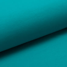 Tissu en ligne Québec french terry de coton spandex couleur bleu émeraude. Online fabric store cotton spandex french terry.