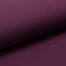 Tissu en ligne french terry de coton couleur mauve prune. Online fabric cotton french terry solid color.