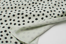 POIS NOIR ET MENTHE PÂLE<br>coton/spandex<br>jersey biologique