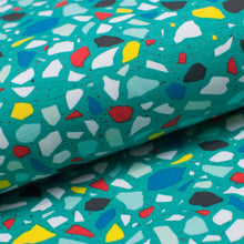 Tissu jersey de coton motif terrazzo / Terrazzo jersey fabric