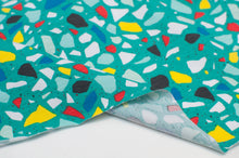 Tissu jersey de coton motif terrazzo / Terrazzo jersey fabric