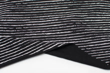 BLACK STRIPED<br> cotton/spandex<br> Jersey