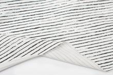 Tissu en ligne Québec jersey de coton lycra rayé. Online fabric cotton spandex stripe jersey knit.