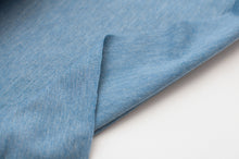 BLEU CIEL CHINÉ<br>coton/poly/spandex<br>jersey