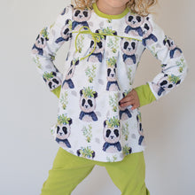 Tissu en ligne french terry de coton motif panda. Cotton french terry fabric.