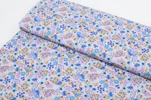 Tissu en ligne popeline de coton motif floral. Online fabric 100% cotton poplin with flowers.