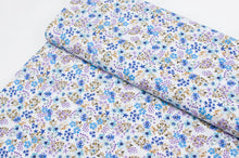 Tissu en ligne popeline de coton motif floral. Online fabric 100% cotton poplin with flowers.