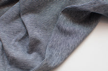 NAVY AND WHITE 1MM<br> cotton/spandex<br> Dyed to the strand