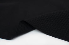 NOIR<br>100% coton<br>jersey gaufré