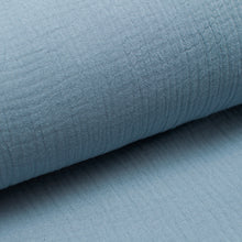 BLEU<br>100% coton<br>Mousseline triple
