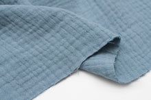 BLEU<br>100% coton<br>Mousseline triple