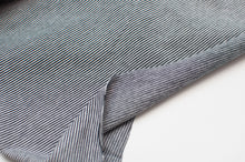 BLACK AND WHITE 1MM<br> cotton/spandex<br> Dyed to the strand