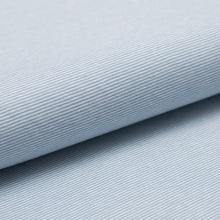 PALE BLUE AND WHITE 1MM<br> cotton/spandex<br> Dyed to the strand