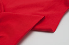 Tissu en ligne jersey de coton rouge. Online fabric red cotton jersey.