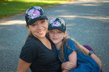 Casquette Flexfit motif de fleur. Floral Flexfit cap