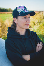 Casquette Flexfit motif de fleur. Floral Flexfit cap