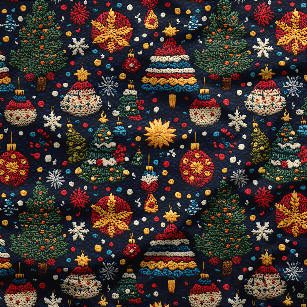 BRODERIE DE NOËL <br> coton/spandex <br> french terry