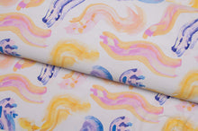 Tissu en ligne Québec french terry de coton lycra motif abstrait. Online fabric cotton spandex french terry with abstract design.