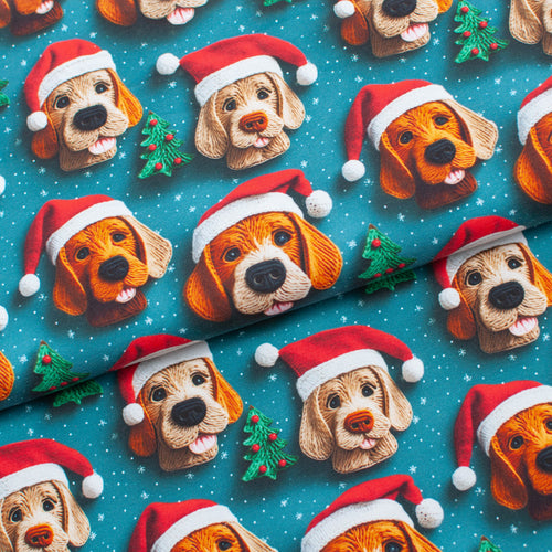 CHIEN DE NOËL <br> coton/spandex <br> jersey