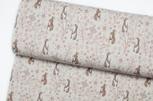 Tissu en ligne Québec jersey de coton lycra motif de lapin et de fleur parfait pour Paques. Online fabric cotton spandex jersey knit with bunnies and flowers perfect for easter.