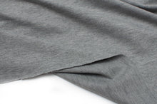 HEATHER LIGHT GREY <br> cotton/poly/spandex <br> French terry
