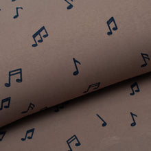 Tissu en ligne Québec coton ouaté avec motif de note de musique. Online fabric store hooded cotton sweat with music note.