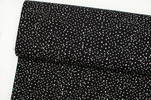 Tissu en ligne Québec jersey de coton spandex à pois. Online fabric dot cotton lycra jersey knit.