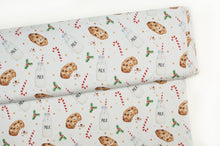 Tissu en ligne Québec jersey de coton lycra motif de Noël. Online fabric cotton spandex jersey knit with christmas design.