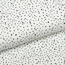 Tissu en ligne Québec jersey de coton spandex à pois. Online fabric dot cotton lycra jersey knit.