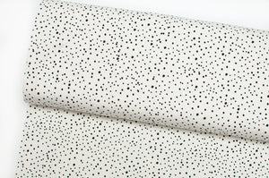 Tissu en ligne Québec jersey de coton spandex à pois. Online fabric dot cotton lycra jersey knit.