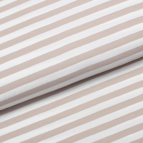 Tissu en ligne Québec jersey de coton lycra motif à rayure de 1 cm. Online fabric store cotton spandex stripped jersey knit.