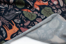 ANIMAUX EN NATURE <br> coton/spandex <br> french terry brossé